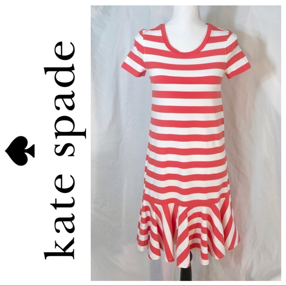 ♠️Kate Spade Striped Netta Dress Ruffled Flounce